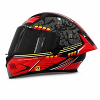 Casques de moto intégraux avec coque ABS, écouteurs Bluetooth, doublure amovible et lavable, aileron arrière peint, 11 couleurs