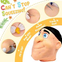 Jouet anti-acné pour presser les boutons, jouet de pression pour le visage, jouet anti-stress en silicone de qualité alimentaire/plastique PP
