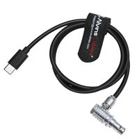 Câble de contrôle d'enregistrement anti-emmêlement Alvin's Cables pour caméras DJI Focus Pro RED Komodo V-Raptor, USB-C Type-C 9 broches à angle droit