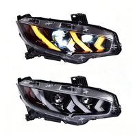 Ensemble de phares LED pour Honda Civic 10e génération 2016-2021, style Lamborghini, double faisceau, lentille de projecteur, clignotant séquentiel