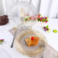 <strong>Best</strong> <strong>Sellers</strong> Modern Charger Plate <strong>Set</strong> Creative Pattern Glass Plate Fashion Design Tableware Glass <strong>Dinner</strong> Plates in Wedding