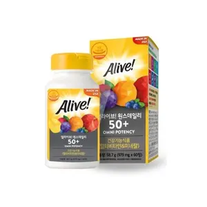 Alive Once Daily 50+ Natural Dietary Supplements Vitamin Tablets 13 Vitamins And 7 Mineral Vitamins Chewable Tablets