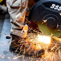 Chaussures de sécurité antidérapantes imperméables à embout d'acier, légères, pour hommes, bottes de travail industrielles, durables, en cuir, pour la randonnée et l'escalade
