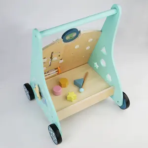 Nouveau trotteur musical pour bébé, centre d'activités d'apprentissage à pousser et à tirer, trotteurs avec roues, <span class=keywords><strong>chariot</strong></span> <span class=keywords><strong>de</strong></span> courses en bois, jouet pour garçons et filles - Product Image 6
