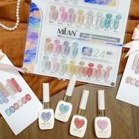 Nouveau kit mini de 20 couleurs de vernis à ongles gel UV Milan, rose cerisier, paillettes, blanc opaque, usage professionnel en salon, DIY
