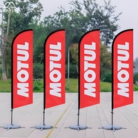 Drapeaux d'affichage en plumes imprimés personnalisés, bannières publicitaires pour la promotion d'événements commerciaux en int