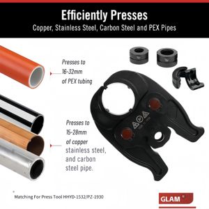 Outil HVAC Compact M12 Universal Pro Press pour tuyaux en acier inoxydable PEX cuivre mâchoires de sertissage outils de Construction outils hydrauliques - Product Image 2