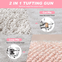 Kit d'accessoires pour pistolet à tufter, tissu pour tufting de tapis et kit d'outils de découpe de tapis