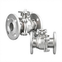 Vanne à bille à bride de 4 pouces, 3 pièces, en acier inoxydable et en bronze, construction forgée pour les applications d'eau, d'huile et de gaz
