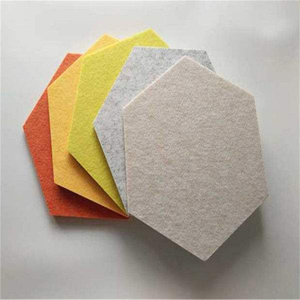 Tablero absorbente de sonido de tela de fieltro de techo acústico hexagonal de panel de proveedor de China - Product Image 3