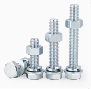 Acier au carbone M6/M8/M10 Grade 4.8 8.8 Boulon hexagonal zingué 933 Outils de réparation pour l'industrie de la construction Matériel - Product Image 2