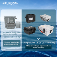 Poutre renforcée anti-choc : Propulseur de direction servo IFUNGOO Y02D 500W avec joystick |   11,5 kgf de poussée IP68 pour la pêche et les loisirs