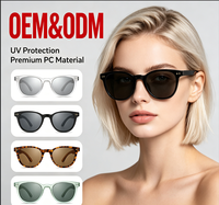 Lunettes de soleil rondes multicolores en PC, polarisées UV400, unisexes, pour la conduite, les voyages, la plage, le quotidien, les activités de plein air, avec logo personnalisé