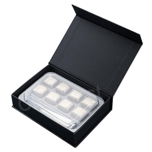 Personalizzato crea 8 pezzi in acciaio inossidabile freddo oro freddo pietra levigata liquore whisky raffreddamento metallo cubetto di ghiaccio Set regalo in pietra - Product Image 3