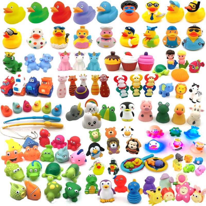 Plastic Animal Bath Toys для Kids, Rubber Animals, Baby Bath Toys, Promotional, Custom