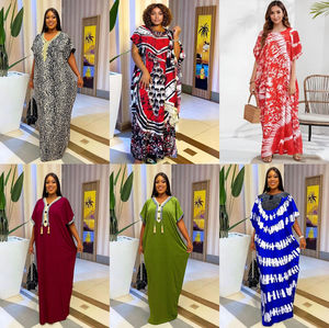 Robes africaines <span class=keywords><strong>en</strong></span> gros avec impression numérique, robes longues amples et respirantes de style traditionnel du Kenya - Product Image 1