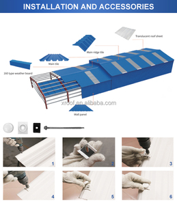 Thiết kế công nghiệp phong cách PVC sóng mái ngói màu trắng sóng cao 1075 mét uPVC tấm lợp nhựa cho kho - Product Image 5