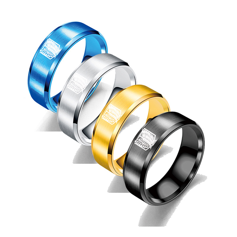 Anillo de temperatura de acero de titanio sentimiento de emoción ani Anillo de temperatura de acero de titanio sentimiento de emoción ani