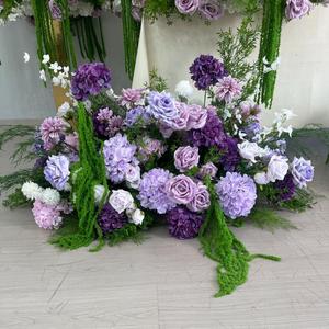Nouvelle série Monet 2026 : Ensemble floral violet pour arche de mariage, décoration de scène, fleurs artificielles - Product Image 4
