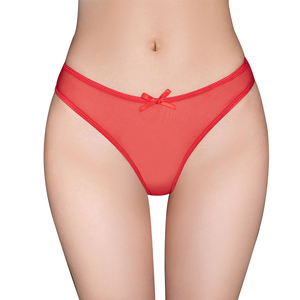Intimo Femminile, Slip con Lacci Incrociati in Pizzo e Rete, <span class=keywords><strong>Perizoma</strong></span> in <span class=keywords><strong>Pelle</strong></span>, Mutandine Tinta Unita - Product Image 2