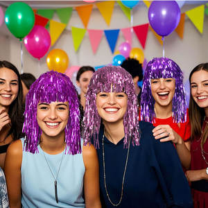 หมวก<span class=keywords><strong>วิก</strong></span>ผมประดับด้วยเส้นใยวิบวับ สำหรับงานเทศกาล ปาร์<span class=keywords><strong>ต</strong></span>ี้ <span class=keywords><strong>ต</strong></span>กแ<span class=keywords><strong>ต</strong></span>่งผม<span class=keywords><strong>แบ</strong></span>บมีประกายวิบวับ เหมาะสำหรับแฟนฟุ<span class=keywords><strong>ต</strong></span>บอล โซนเชียร์ลีดเดอร์ <span class=keywords><strong>วิก</strong></span>ผมประดับเส้นใยวิบวับ - Product Image 4