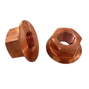 Chất lượng cao đồng mặt bích Hex Nut với máy giặt đồng Hex mặt bích Nut cho chống ăn mòn đồng <span class=keywords><strong>Nuts</strong></span> - Product Image 3
