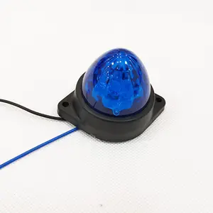 Dégagement de lampe Led bleue rond 24V, 1 pièce, 2.5, 2 pouces, éclairage pour remorque de camion, marqueur latéral