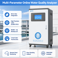 Analyseur numérique multi-paramètres en ligne de la qualité de l'eau, armoire d'analyse RS485 IoT, turbidité de l'eau du robinet, chlore résiduel, capteur de pH et de DO