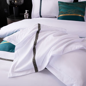 3 4 articoli per l'acquisto di Hotel a 5 stelle lenzuola per Hotel in puro cotone bianco King Size Set biancheria da letto per Hotel - Product Image 5