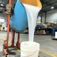 Caoutchouc de silicone liquide utilisé pour la fabrication de moules artisanaux, semi-transparent, réglable en couleur et hautement flexible