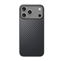 Étui de téléphone en fibre de carbone véritable avec chargement magnétique, antichoc, étanche, design professionnel pour 17/17Pro/17Air/17 Pro