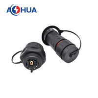 UL/CE/RoHS/ISO Cert 3Pin Connecteur de câble d'alimentation M20 Fil à panneau Prise mâle femelle IP68 Nylon étanche Prise 20A Adaptateur secteur
