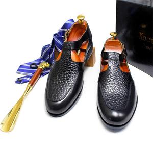 Zapatos de Cuero para Hombre con Estampado de Avestruz, Clásicos y Lujosos, con Hebillas Ajustables y Punta en Pico, para Fiestas y Bodas - Product Image 2