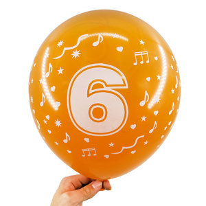 Bóng bay Latex 12 inch bán buôn, thiết kế số, in chấm bi, dùng trang trí tiệc sinh nhật, Giáng sinh vui vẻ - Product Image 1