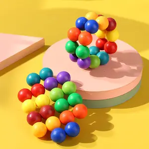 Vente chaude enfants début éducatif coloré balle jouet 3D Puzzle assemblage bricolage jeu enfants créativité Fidget jouets