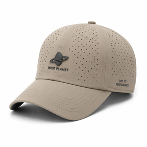 Gorra de Béisbol Deportiva de Lujo, Transpirable, con Perforaciones Láser, Unisex, para Todas las Temporadas, Elegante, de Chifón, Color Caqui Arena - Product Image 2