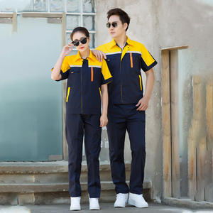 新款2024定制工厂100% 棉劳务服工人工作服男士工作服制服汽车车间劳务服 - Product Image 1