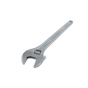 Adjustable Wrench 1 1/2 In Metric Chrome Vanadium Steel Industrial Manual Single End Smooth Jaw - Product Image 1