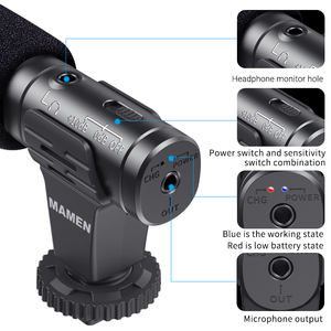 Mamen-micrófono pequeño Vlog inalámbrico, <span class=keywords><strong>MIC</strong></span>-07 Pro con luz de vídeo, Vlogging, novedad de <span class=keywords><strong>2020</strong></span> - Product Image 3