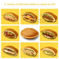 110V 220V Ufo forme rotation crème glacée gaufre Hamburger pain presse chaude Machine Gelato Panini presse Brioche Ufo Burger Maker