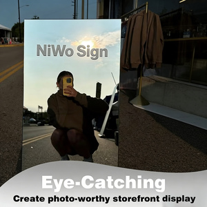 Panneau publicitaire extérieur <span class=keywords><strong>en</strong></span> A pour <span class=keywords><strong>trottoir</strong></span>, <span class=keywords><strong>en</strong></span> métal sandwich, double <span class=keywords><strong>face</strong></span>, pliable, pour affiches, avec cadre miroir, signalisation de rue - Product Image 3