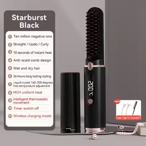 Hair <b>Straightener</b> Battery the Negative Rechargeable Generator Curer Ceramic Comb Straightening Mini <b>Wireless</b> Hair <b>Straightener</b> - Product Image 4