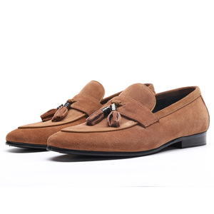 <span class=keywords><strong>Mocasines</strong></span> Casuales con <span class=keywords><strong>Borlas</strong></span> y Punta Redonda, Estilo Británico, de Gamuza para <span class=keywords><strong>Hombre</strong></span>, Tendencia Coreana, con Suela de Goma - Product Image 1