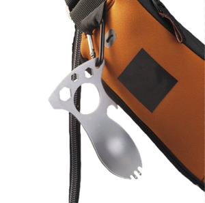 Outils de table multifonctionnels portables en acier inoxydable EDC à prix avantageux, vente en gros, avec mousqueton de transport - Product Image 6