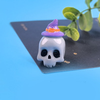 Figurines miniatures en résine de squelette, citrouille, diable et crâne, décoration d'Halloween
