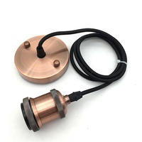 Rose de plafond industrielle rétro en métal avec câble électrique, accessoires d'éclairage décoratifs, ensembles d'assemblage pour la maison