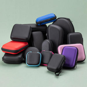 Black EVA Earbud <b>Case</b> Hard Shell Zipper <b>Storage</b> Box Portable Travel Earphone Carrying Bag - Product Image 4
