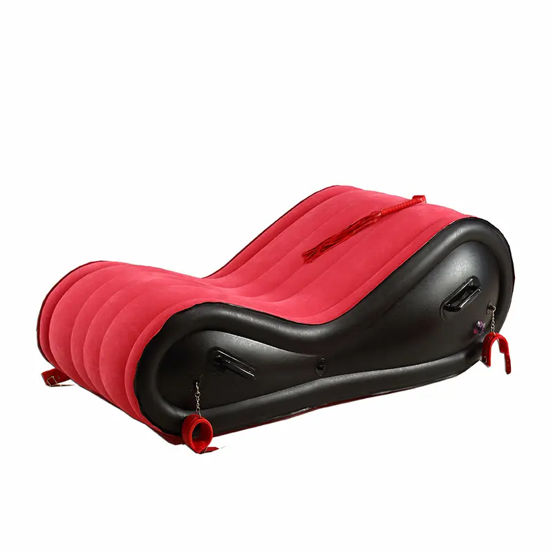 Sex Inflatable Sofa Flocking Bed S Shaped Love Position Chair Sex Chaise Lounge for Adult
