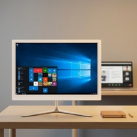 PC Desktop All-in-One Kompak 22 inci, Sistem Komputer Terintegrasi Hemat Biaya untuk Bisnis & Rumah Tangga, Intel i3/i5