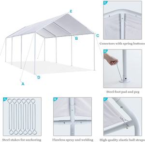 Cabine de Garage et de fête, 10x20 pieds, abri pour véhicule, robuste, abri de bateau, tente de fête, livraison gratuite - Product Image 5